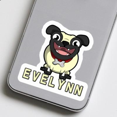 Sticker Evelynn Pug Image