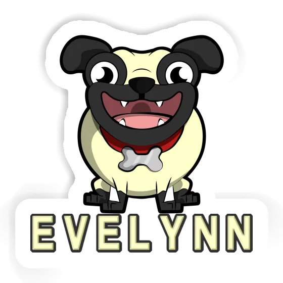 Sticker Evelynn Pug Image