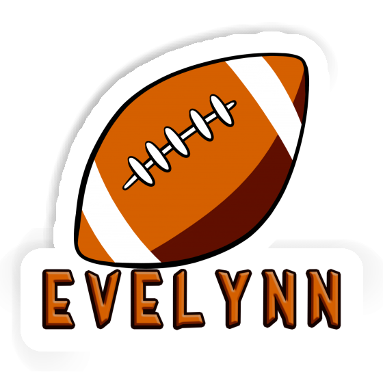 Rugby Ball Sticker Evelynn Notebook Image