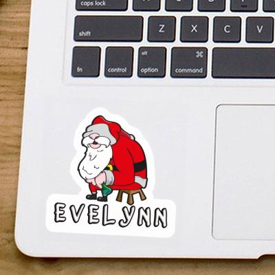 Aufkleber Weihnachtsmann Evelynn Notebook Image