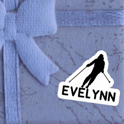 Skier Sticker Evelynn Laptop Image