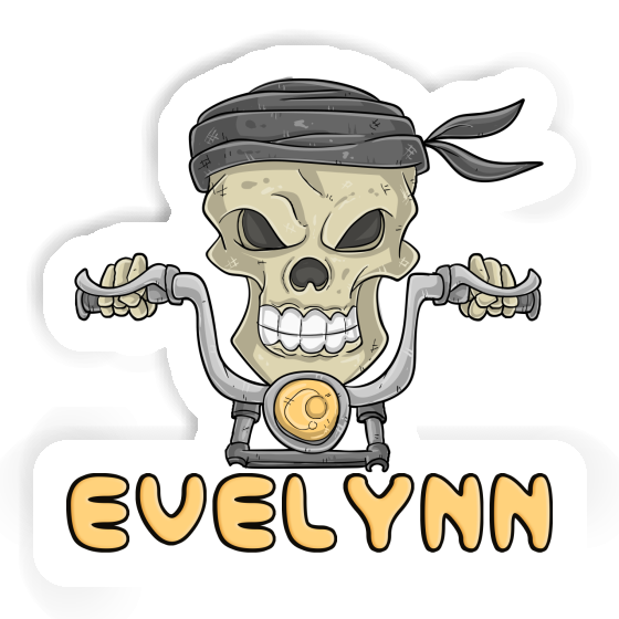 Motorbike Rider Sticker Evelynn Notebook Image