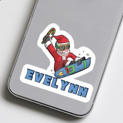 Sticker Christmas Snowboarder Evelynn Image