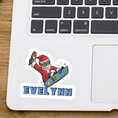 Sticker Christmas Snowboarder Evelynn Gift package Image