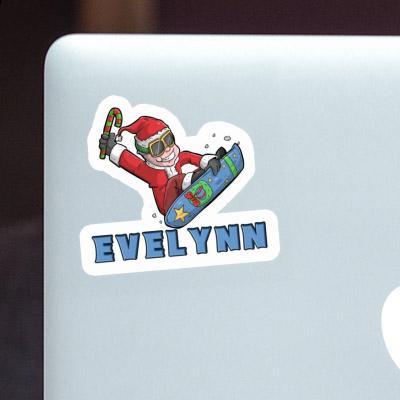 Evelynn Autocollant Snowboarder de Noël Gift package Image