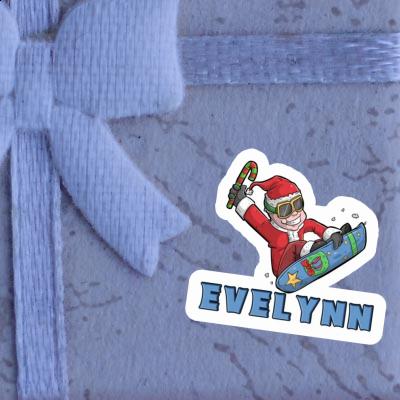 Sticker Christmas Snowboarder Evelynn Gift package Image