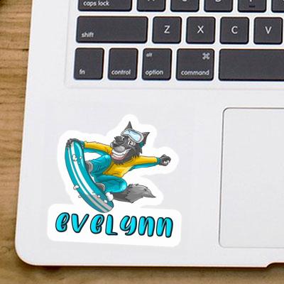 Sticker Evelynn Snowboarder Laptop Image