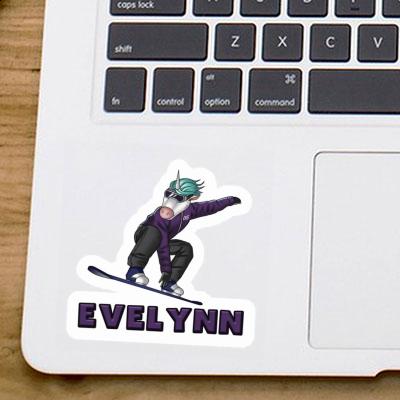 Evelynn Sticker Snowboarder Laptop Image