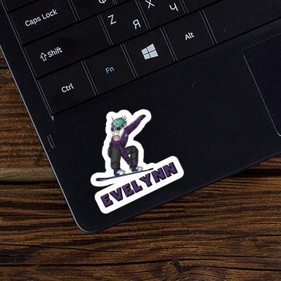 Evelynn Sticker Snowboarder Laptop Image