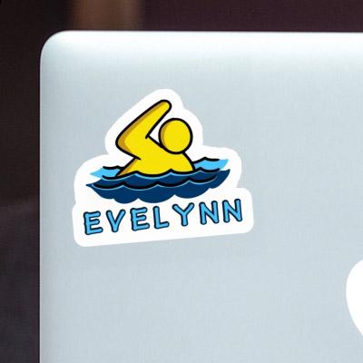 Swimmer Sticker Evelynn Laptop Image