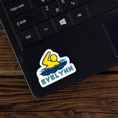 Swimmer Sticker Evelynn Laptop Image