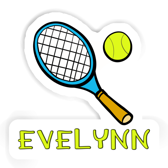 Autocollant Raquette de tennis Evelynn Notebook Image