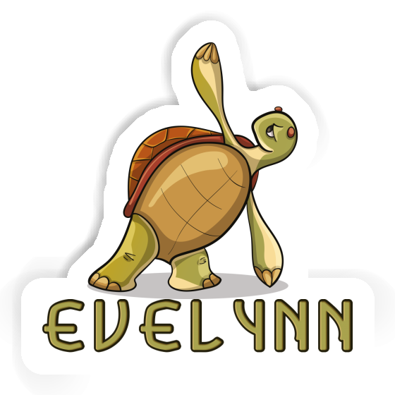 Evelynn Sticker Yoga-Schildkröte Notebook Image