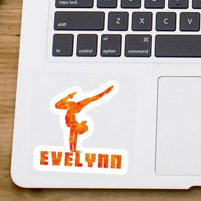 Femme de yoga Autocollant Evelynn Laptop Image