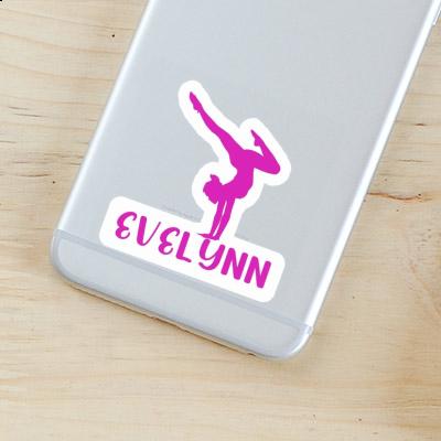 Sticker Yoga-Frau Evelynn Laptop Image