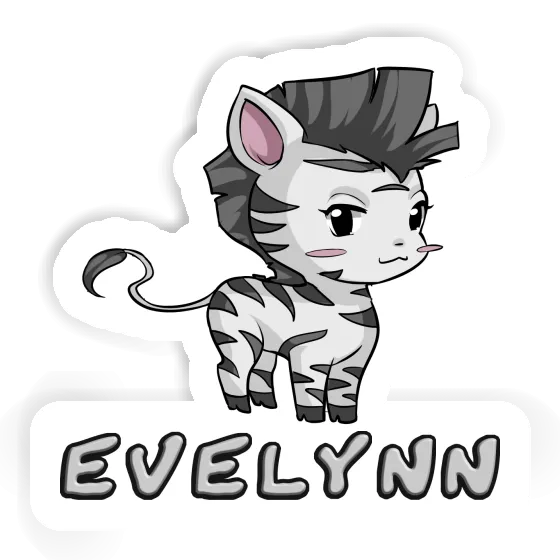 Sticker Evelynn Zebra Laptop Image