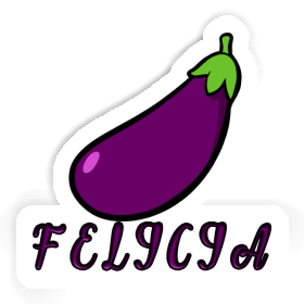 Felicia Autocollant Aubergine Image