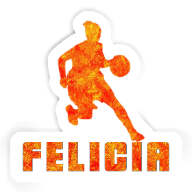 Felicia Aufkleber Basketballspielerin Image