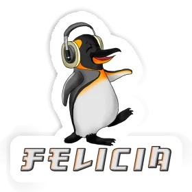 Autocollant Felicia Pingouin musicien Image