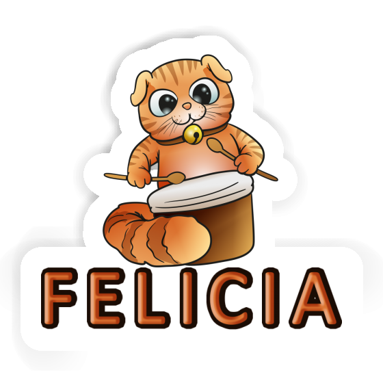 Autocollant Chat-tambour Felicia Laptop Autocollant Chat-tambour Felicia Laptop Image