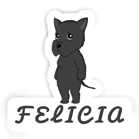 Giant Schnauzer Sticker Felicia Laptop Image