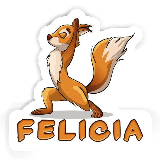 Écureuil yoga Autocollant Felicia Image