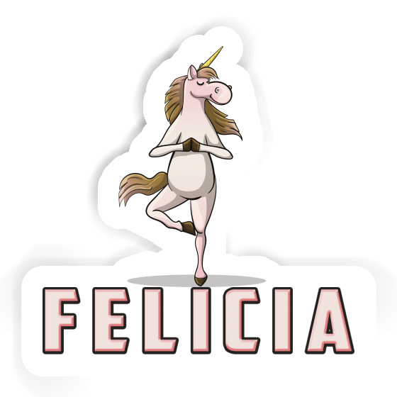 Felicia Autocollant Licorne de yoga Felicia Autocollant Licorne de yoga Image
