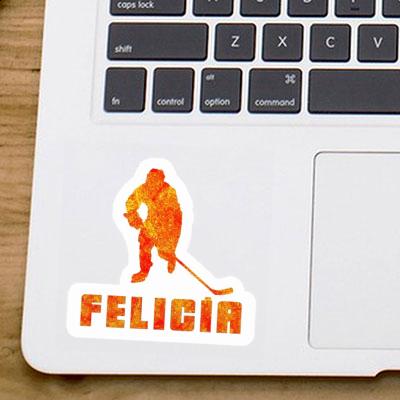 Felicia Sticker Hockey Player Laptop Image