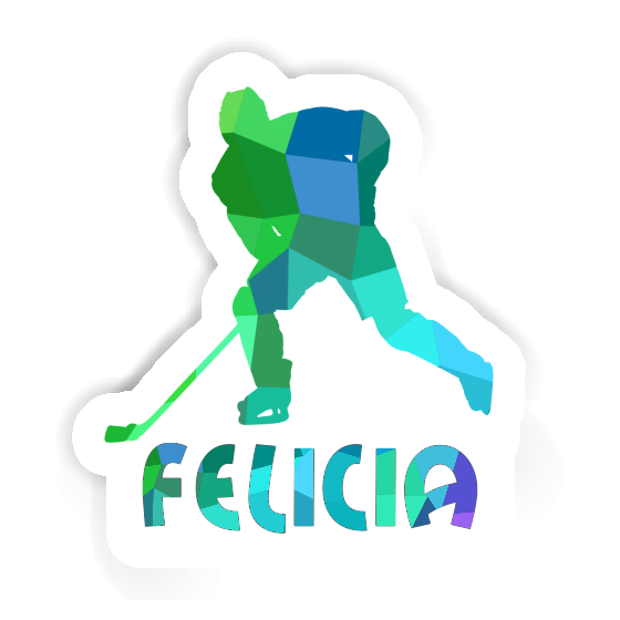 Felicia Sticker Hockey Player Notebook Image