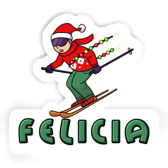 Christmas Skier Sticker Felicia Notebook Christmas Skier Sticker Felicia Notebook Image