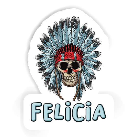 Aufkleber Indianer Totenkopf Felicia Notebook Aufkleber Indianer Totenkopf Felicia Notebook Image