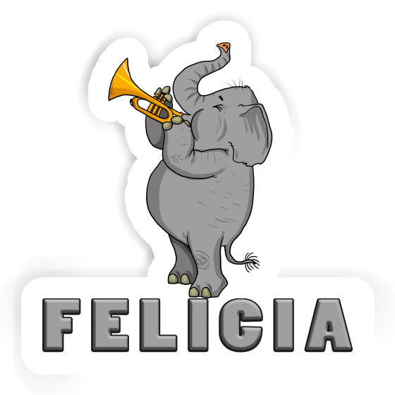 Sticker Felicia Trompeten-Elefant Laptop Sticker Felicia Trompeten-Elefant Laptop Image