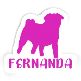 Sticker Fernanda Pug Image