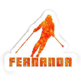 Fernanda Sticker Skifahrerin Image