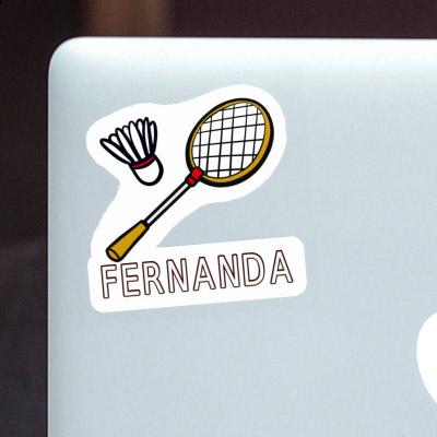 Fernanda Sticker Badminton Racket Laptop Image