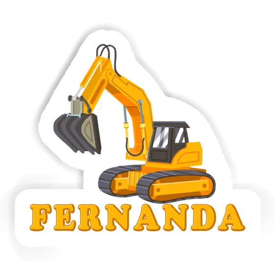 Excavator Sticker Fernanda Laptop Image