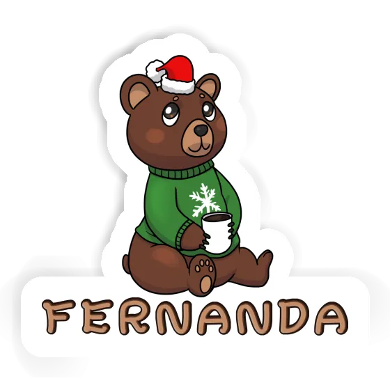 Sticker Christmas Bear Fernanda Gift package Image