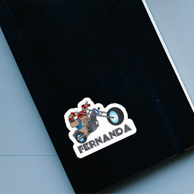 Sticker Motorbike Rider Fernanda Notebook Image