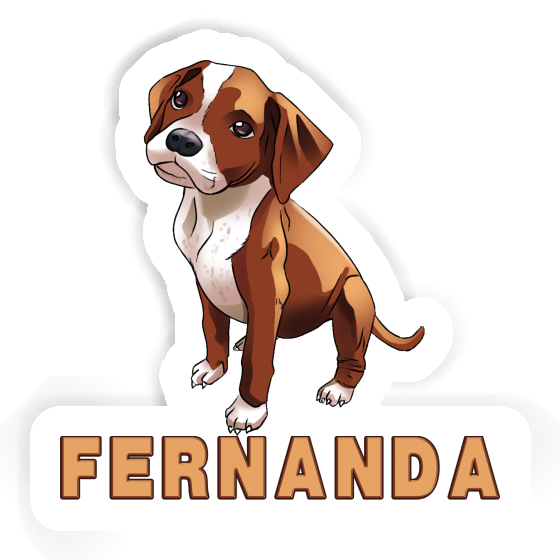 Sticker Fernanda Boxer Dog Gift package Image