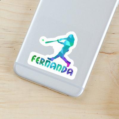 Sticker Baseball Player Fernanda Notebook Image