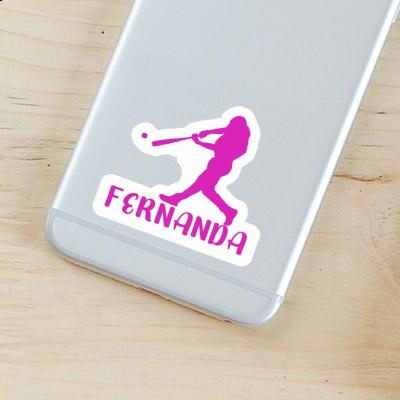 Baseball Player Sticker Fernanda Laptop Image