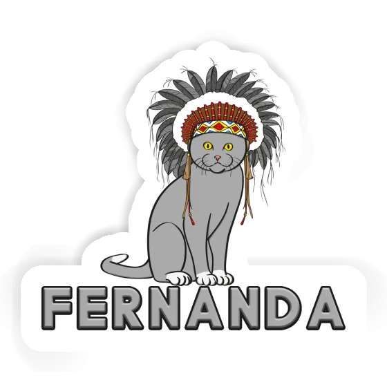 Indian Cat Sticker Fernanda Notebook Image