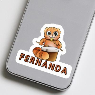 Sticker Drummer Cat Fernanda Laptop Image