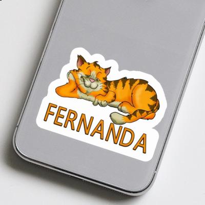 Sticker Chilling Cat Fernanda Laptop Image