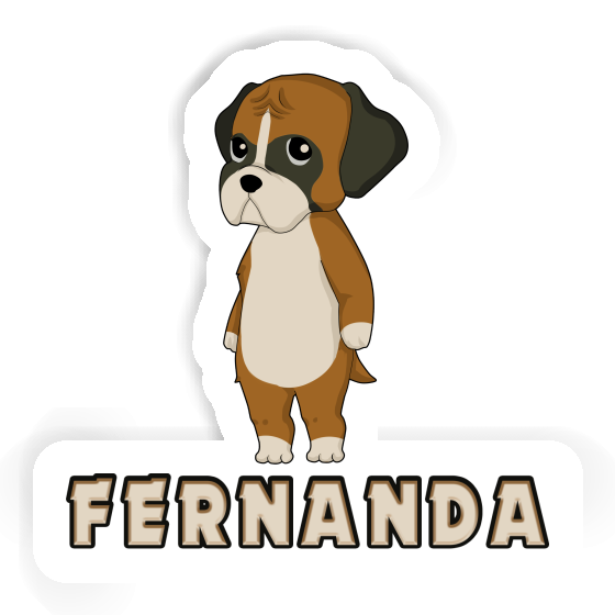 Autocollant German Boxer Fernanda Notebook Image