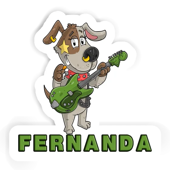 Sticker Fernanda Guitarist Laptop Image