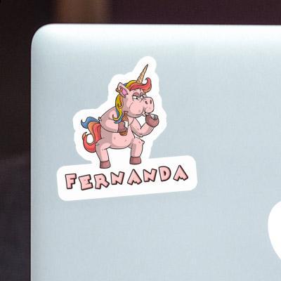 Sticker Smoking Unicorn Fernanda Laptop Image