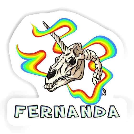 Unicorn Skull Sticker Fernanda Notebook Image