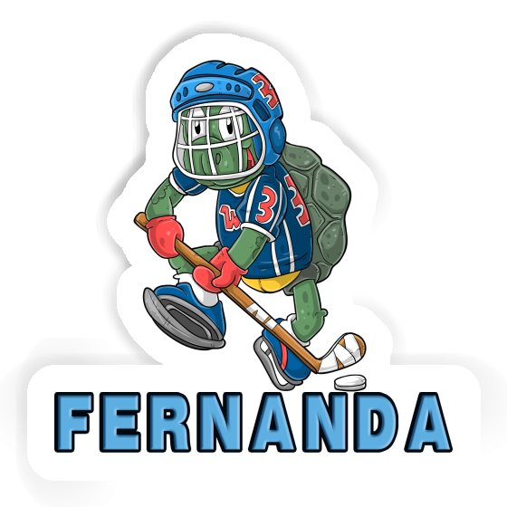 Sticker Fernanda Hockey Player Laptop Image