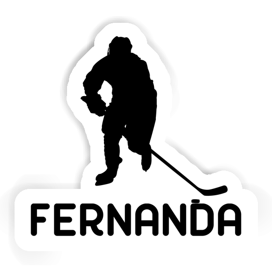 Fernanda Aufkleber Eishockeyspieler Notebook Image